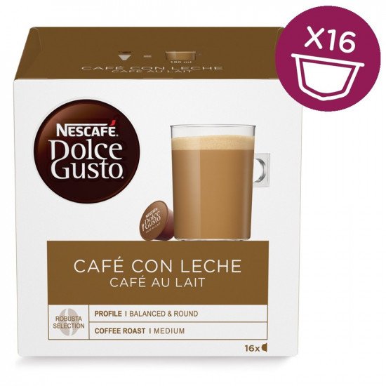 Nescafe Dolce Gusto Café con Leche 16 cápsulas, comprar online