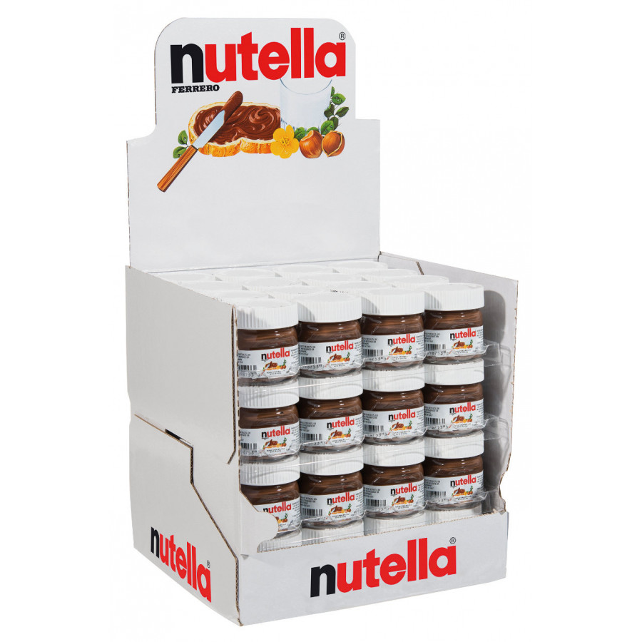 Bote mini nutella (25 gr.) + galleta cuchara (ID-0030) + caja madera (8520)*