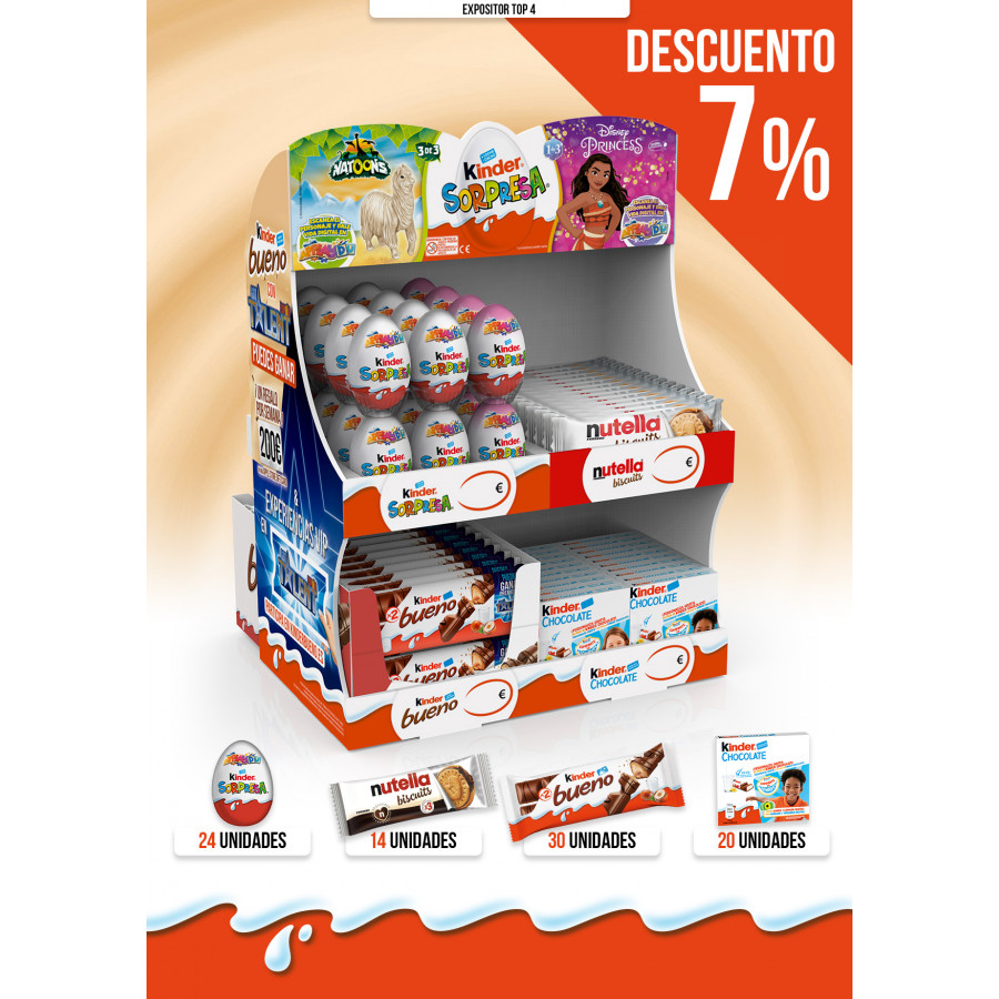 Dismaga Distribucion - 📣📣📣 OFERTA Kinder 📣📣📣 Expositor productos  Kindes (Kinder Sorpresa, Kinder Bueno, Kinder Chocolate) por solo 64.63€  + IVA. ¡Haz ya tu pedido! 👇👇👇 📍 P.I Cortijo Real C/Lorena Nave